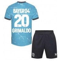 Dětský fotbalový dres Bayer Leverkusen Alejandro Grimaldo #20 2023-24 Třetí Krátký Rukáv (+ trenýrky)